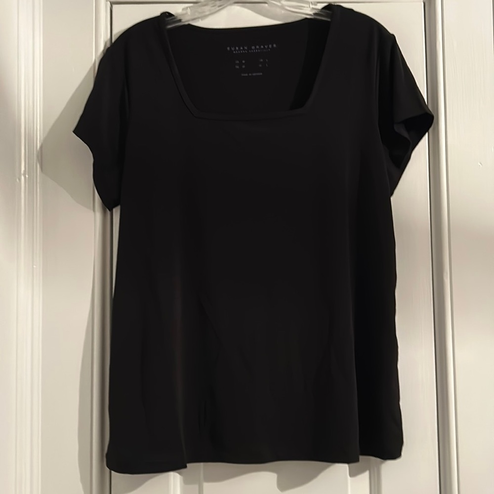 Susan Graver Liquid Knit Square-Neck Top